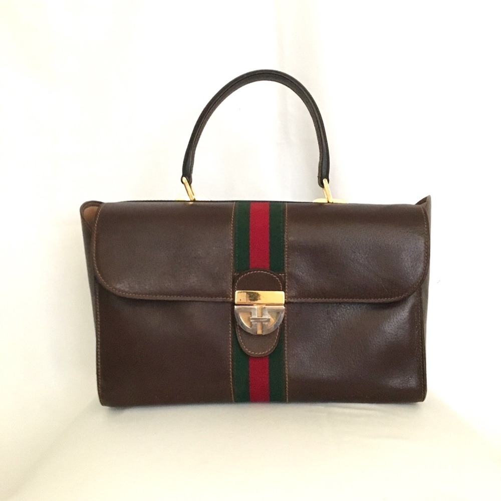 ❌SOLD❌GUCCI VINTAGE WEB DOCTOR BAG